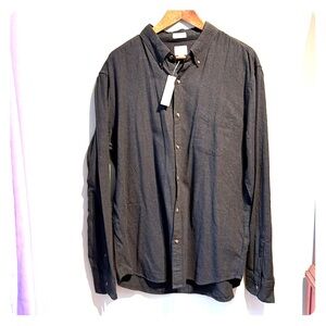 J. Crew Gray Button Up Men’s Shirt XL Brush Twill